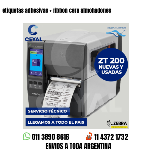 etiquetas adhesivas   ribbon cera almohadones