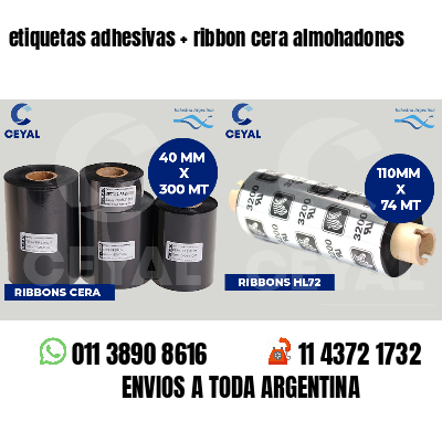 etiquetas adhesivas   ribbon cera almohadones