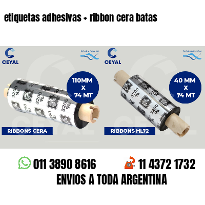 etiquetas adhesivas   ribbon cera batas