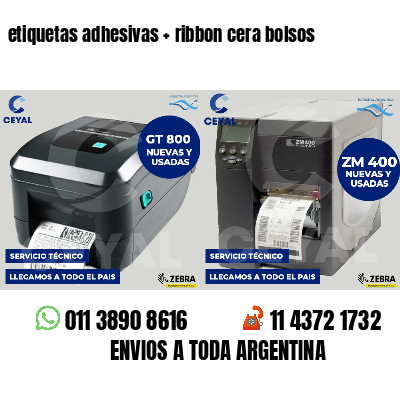 etiquetas adhesivas   ribbon cera bolsos