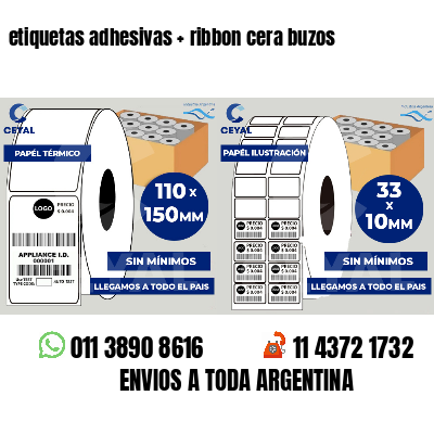 etiquetas adhesivas   ribbon cera buzos