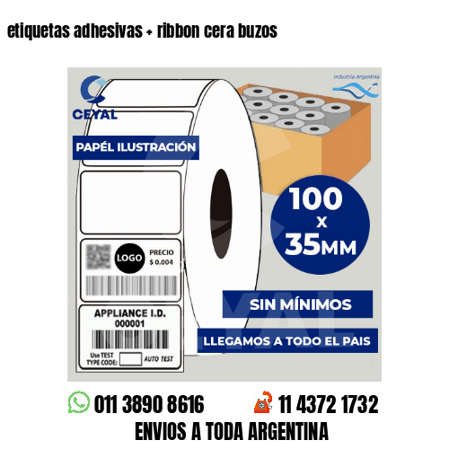 etiquetas adhesivas   ribbon cera buzos