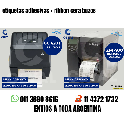 etiquetas adhesivas   ribbon cera buzos