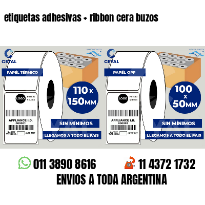 etiquetas adhesivas   ribbon cera buzos