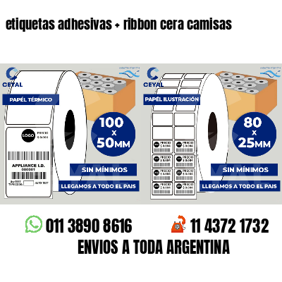 etiquetas adhesivas   ribbon cera camisas