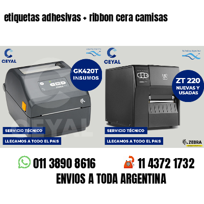 etiquetas adhesivas   ribbon cera camisas