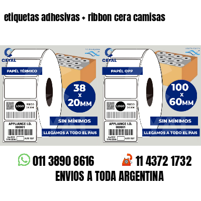 etiquetas adhesivas   ribbon cera camisas