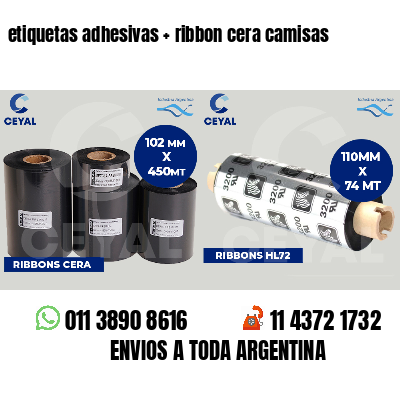 etiquetas adhesivas   ribbon cera camisas