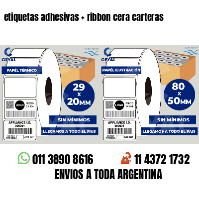 etiquetas adhesivas   ribbon cera carteras