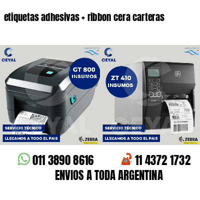 etiquetas adhesivas   ribbon cera carteras