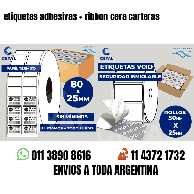 etiquetas adhesivas   ribbon cera carteras