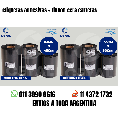 etiquetas adhesivas   ribbon cera carteras