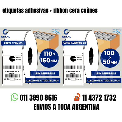 etiquetas adhesivas   ribbon cera cojines