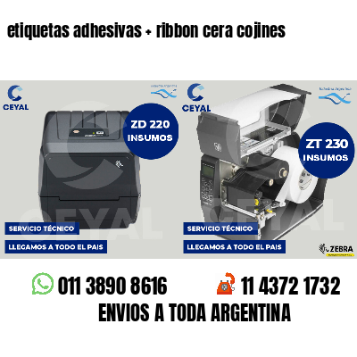 etiquetas adhesivas   ribbon cera cojines