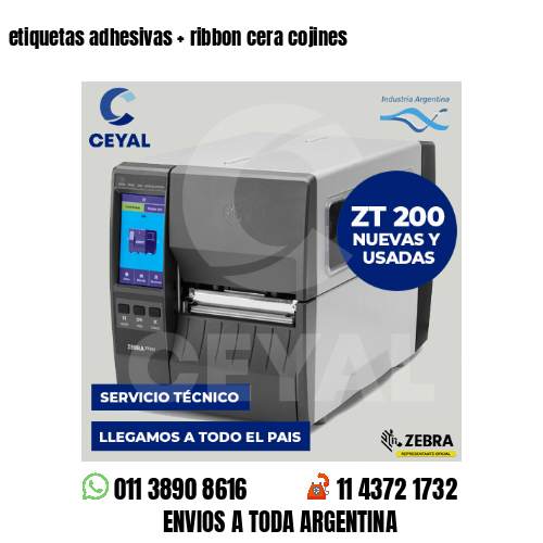 etiquetas adhesivas   ribbon cera cojines