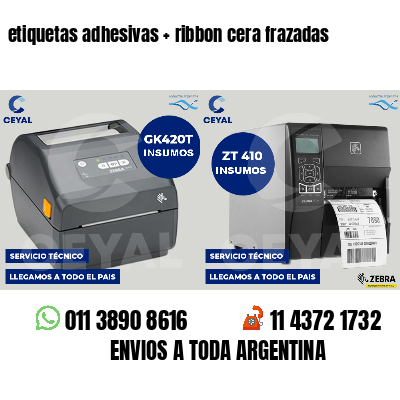 etiquetas adhesivas   ribbon cera frazadas