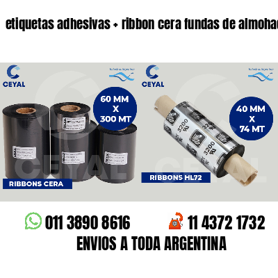 etiquetas adhesivas   ribbon cera fundas de almohadas