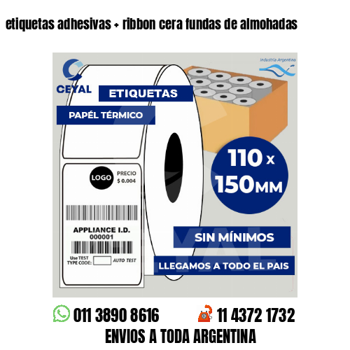 etiquetas adhesivas   ribbon cera fundas de almohadas