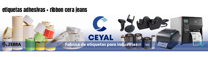 etiquetas adhesivas   ribbon cera jeans