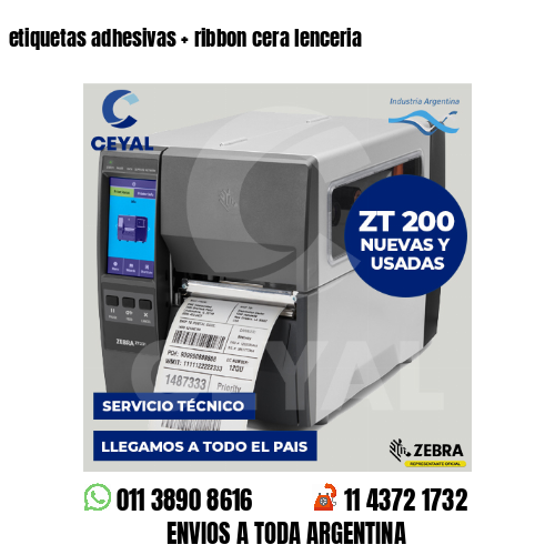 etiquetas adhesivas   ribbon cera lenceria