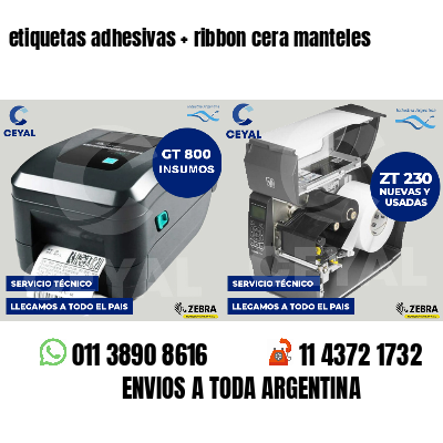 etiquetas adhesivas   ribbon cera manteles