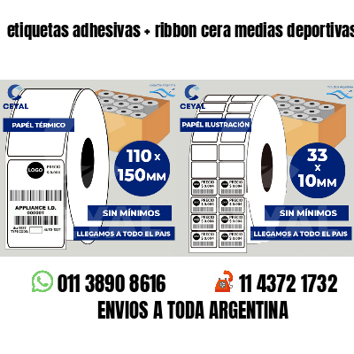 etiquetas adhesivas   ribbon cera medias deportivas