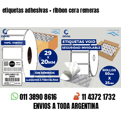 etiquetas adhesivas   ribbon cera remeras