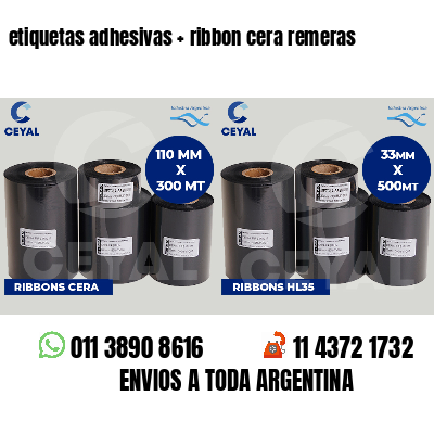 etiquetas adhesivas   ribbon cera remeras