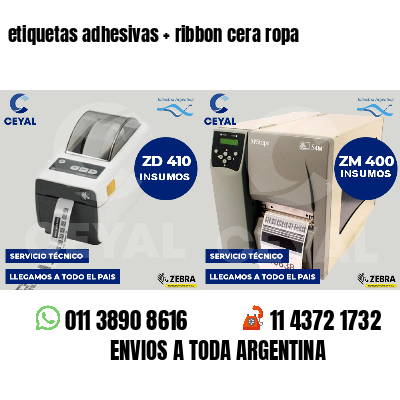 etiquetas adhesivas   ribbon cera ropa