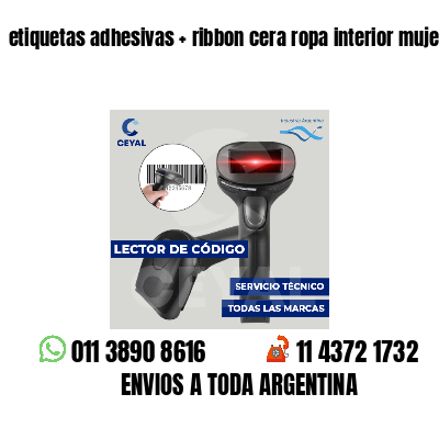 etiquetas adhesivas   ribbon cera ropa interior mujer