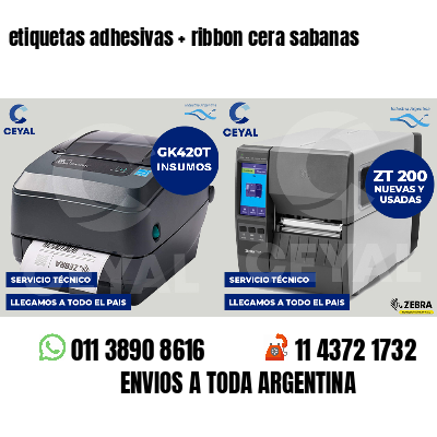 etiquetas adhesivas   ribbon cera sabanas