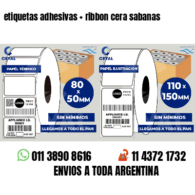 etiquetas adhesivas   ribbon cera sabanas