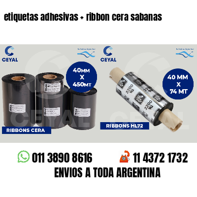 etiquetas adhesivas   ribbon cera sabanas