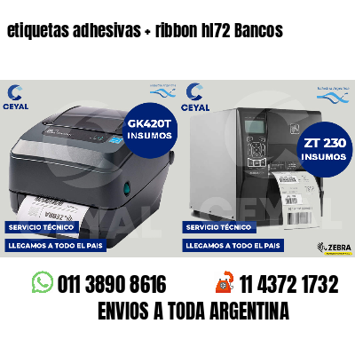 etiquetas adhesivas   ribbon hl72 Bancos