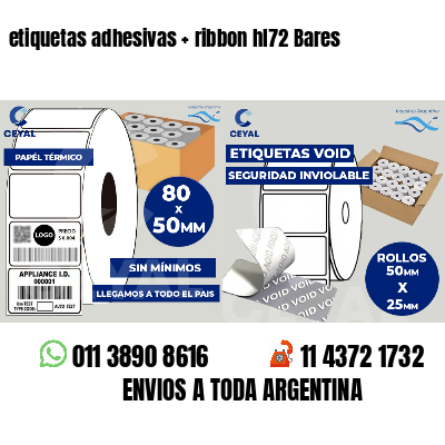 etiquetas adhesivas   ribbon hl72 Bares