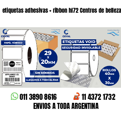 etiquetas adhesivas   ribbon hl72 Centros de belleza