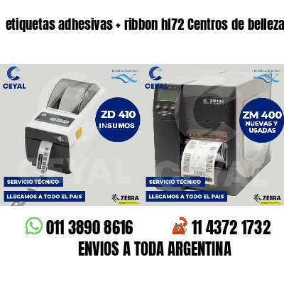 etiquetas adhesivas   ribbon hl72 Centros de belleza