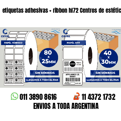 etiquetas adhesivas   ribbon hl72 Centros de estética