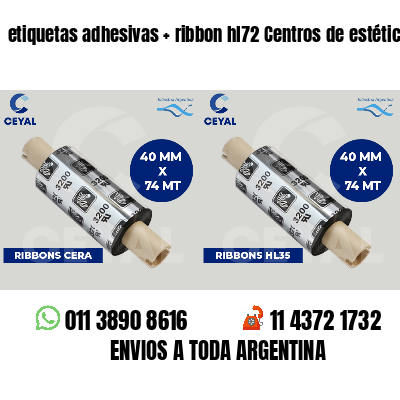 etiquetas adhesivas   ribbon hl72 Centros de estética