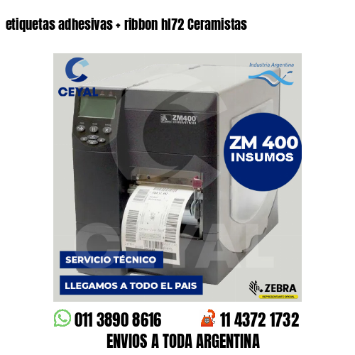 etiquetas adhesivas   ribbon hl72 Ceramistas