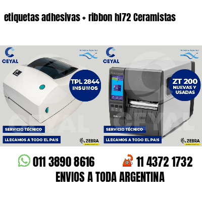 etiquetas adhesivas   ribbon hl72 Ceramistas