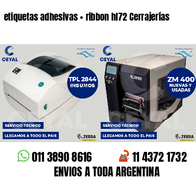 etiquetas adhesivas   ribbon hl72 Cerrajerías