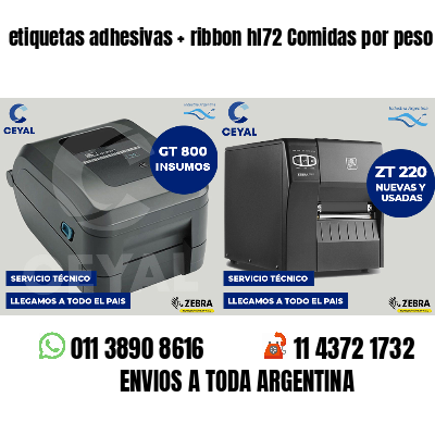 etiquetas adhesivas   ribbon hl72 Comidas por peso