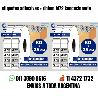 etiquetas adhesivas   ribbon hl72 Concecionaria