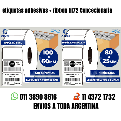 etiquetas adhesivas   ribbon hl72 Concecionaria