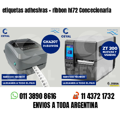 etiquetas adhesivas   ribbon hl72 Concecionaria