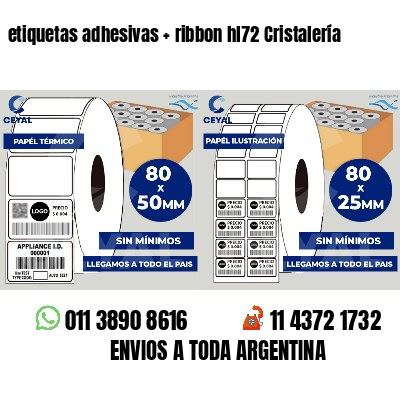 etiquetas adhesivas   ribbon hl72 Cristalería