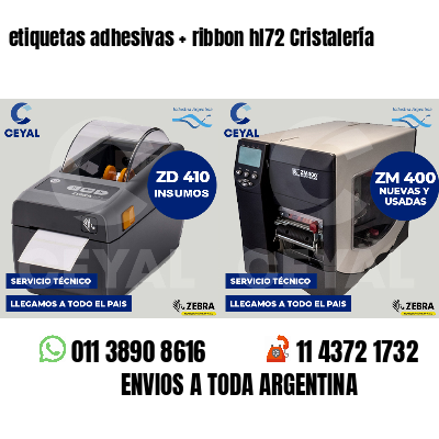 etiquetas adhesivas   ribbon hl72 Cristalería