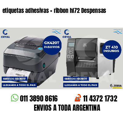 etiquetas adhesivas   ribbon hl72 Despensas