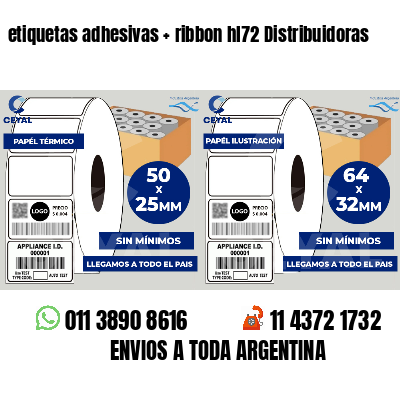 etiquetas adhesivas   ribbon hl72 Distribuidoras